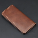 Бумажник, кожаный длинный модный кошелек для отдыха, из натуральной кожи, воловья кожа