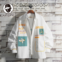 soinku autumn Japanese printing pure ピ ュ ア shirt men focus niche trend long sleeve inch clothes