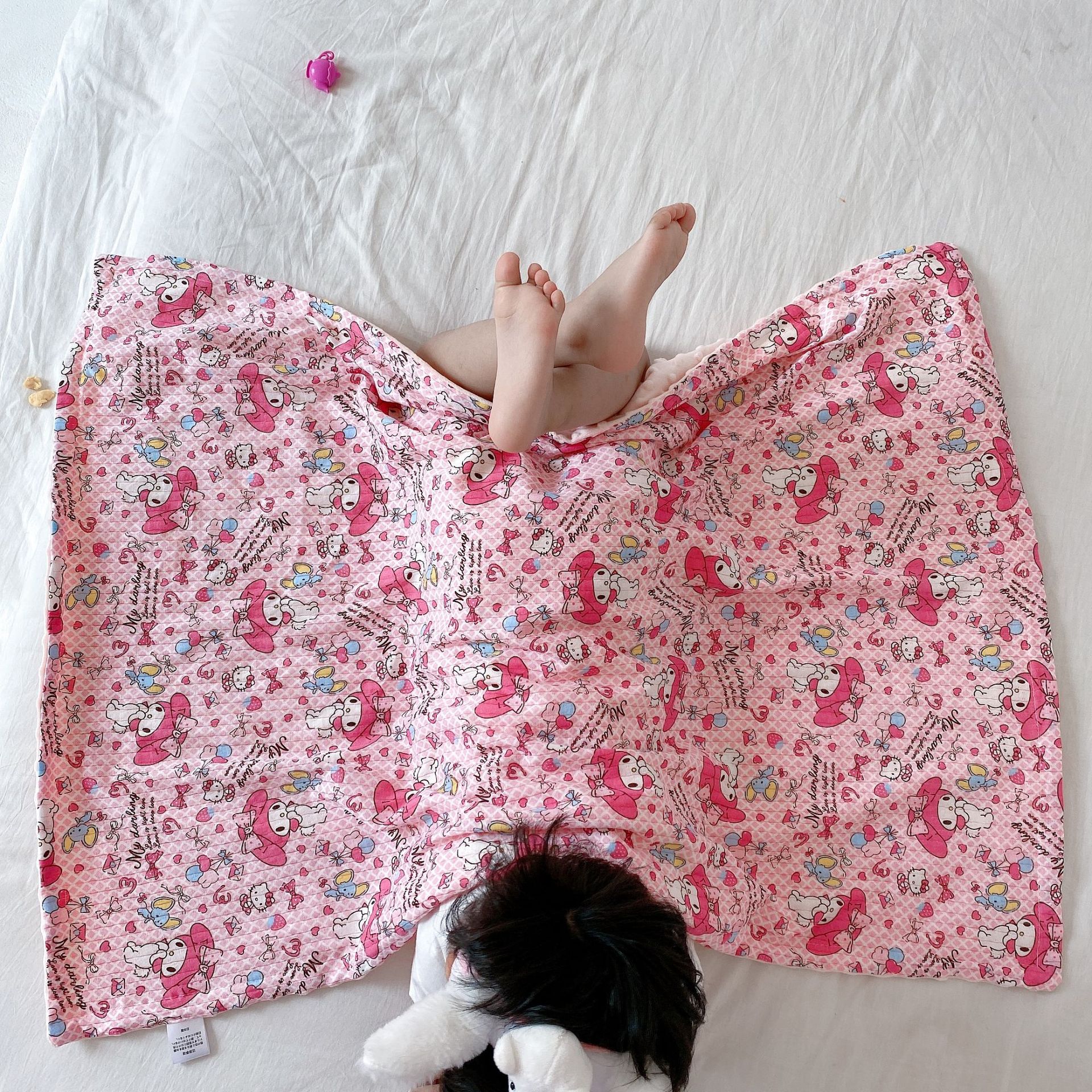 Spring Autumn Season Children all-cotton 3D appeasement bean suede blanket Newborn Cuddle blanket Summer Air conditioning Trolley Blankets