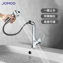 Nine pastoral basin faucet lifting and pulling one-click water stop water houseBathroom Handwash basin cold and hot tap
