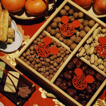 Early birth noble child tray four grid candy dried fruit box wedding wedding room decoration arrangement handbox wedding supplies