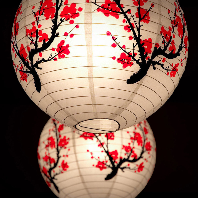 Japanese lanterns and wind chandeliers Folding New Year Lantern Mid-Autumn Festival Ancient cover hand-mounted advertising hanging paper lanterns