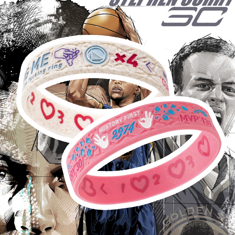 カリーの4度のチャンピオンスポーツブレスレットリングミーポーズは、ウォリアーズの30番目のバスケットボールリストバンドファンギフトを祝う