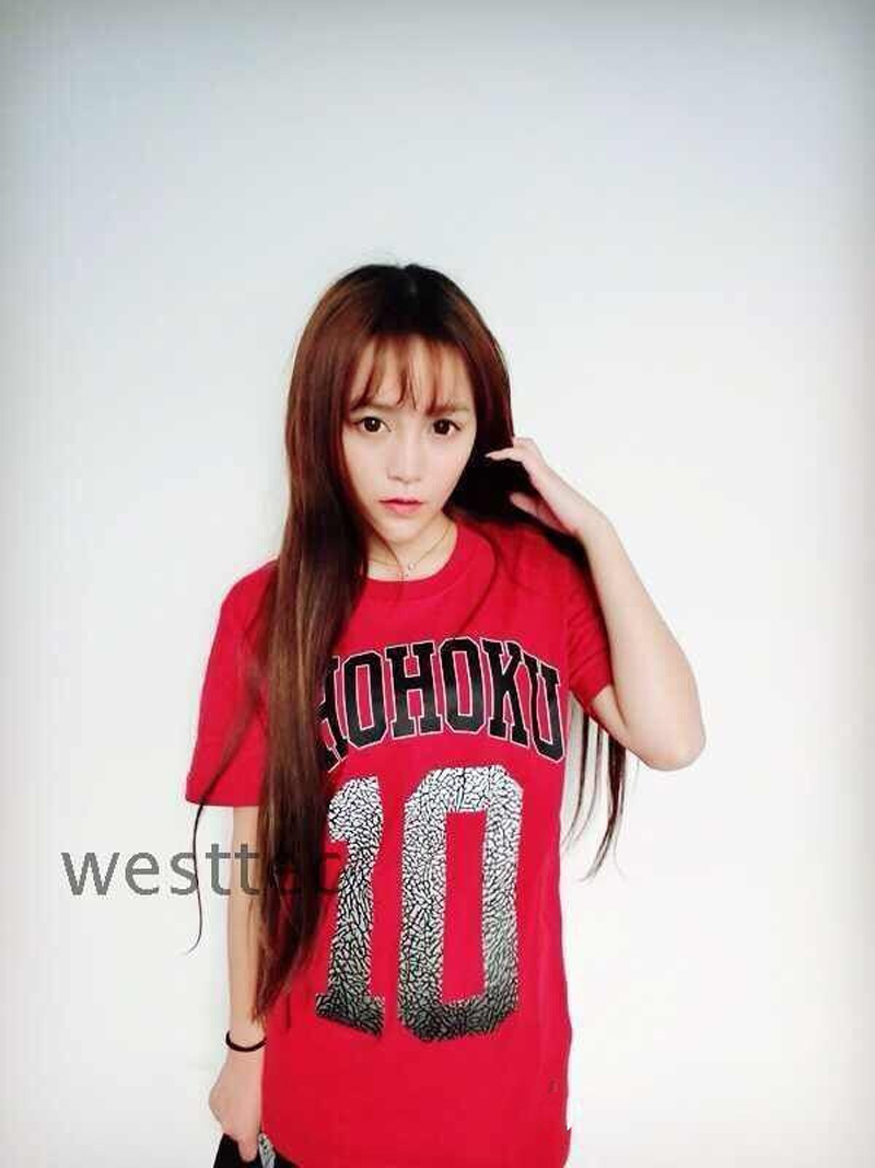 Slam Dunk truyện tranh thể thao mùa hè lỏng quanh cổ T-Shirt Sakuragi hoa road No. 10 bóng rổ ngắn tay những người yêu thích tùy chỉnh áo ba lỗ adidas nam