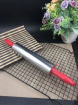 Red handle stainless steel rolling pin baking tools kitchen supplies