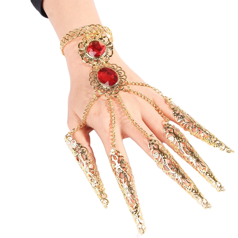 Thousand-Hand Guanyin Fake Long Nail Set Indian Dai Dance Accessories Dunhuang Dance Bracelet Children's Adult Nail Protection Set