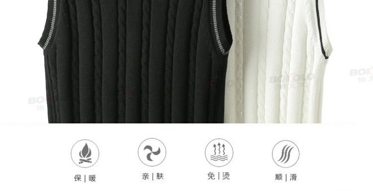 Áo len Berkron nam chất liệu cotton sợi cổ chữ V công sở giản dị áo len mỏng áo khoác mùa thu đông áo vest len nam