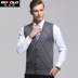 Berkron nam vest áo len cardigan V-Cổ slim business vest nút lưới ấm áo len Dệt kim Vest