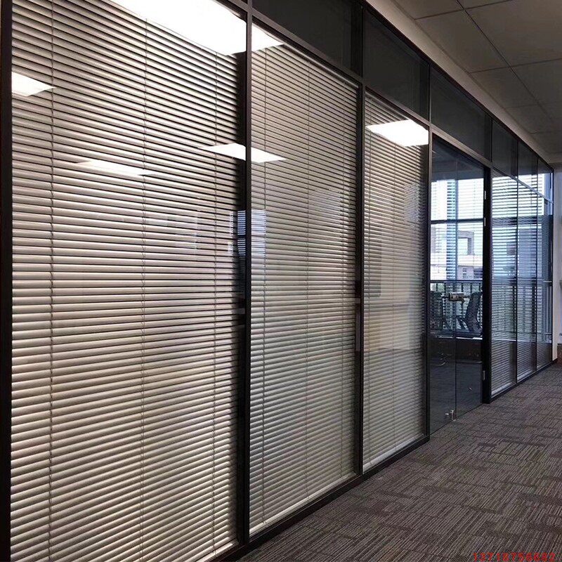 Order Room Tempered Glass Compartment Built-in Venetian Office High Partition Wall Exhibition Hall Hotel Active Plate Partition 
