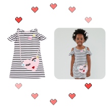 Boutique girls striped dress Primary School casual skirt 2021 new foreign trade export ins Net red small happiness