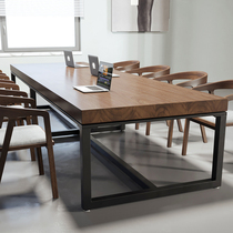 loft meeting room solid wood meeting table and chairs combined long table brief modern large table working table long bar table negotiation
