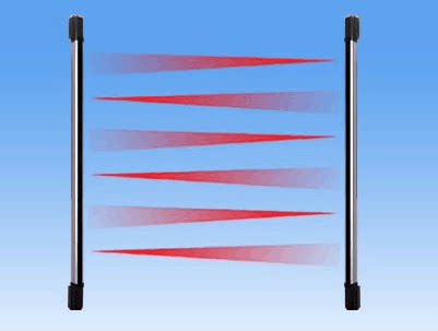 Outdoor wire 6 beam infrared fence grating against ejection detector 8 beam