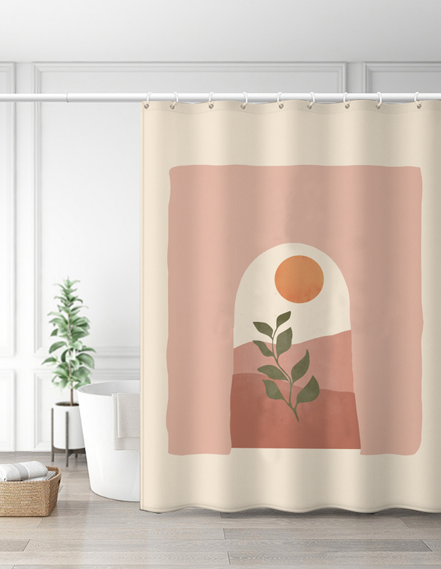 Macaron morandi hanging curtain bath curtain bathroom blinds curtain table curtain partition window Nordic fresh and waterproof bathroom blinds