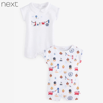British Next baby summer London style short-sleeved romper newborn cotton onesie for men and women baby short romper