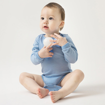 Norway Janus ultra-light wool mens and womens baby spring and autumn long-sleeved triangle rompers baby wrapping clothes romper thin section