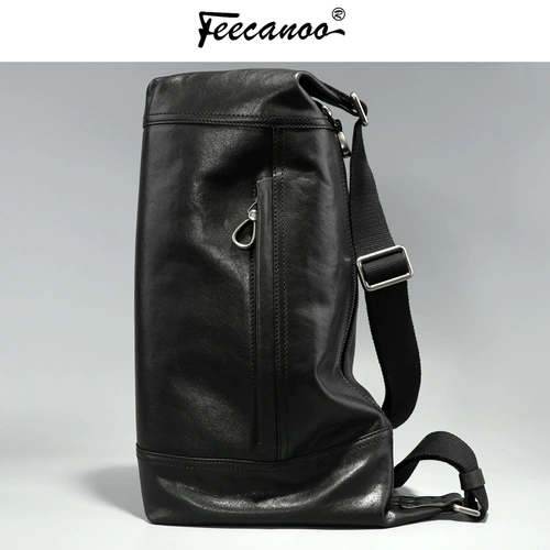 Кожаная сумка через плечо, ретро сумка на одно плечо, трендовый рюкзак для отдыха, 2020, из натуральной кожи