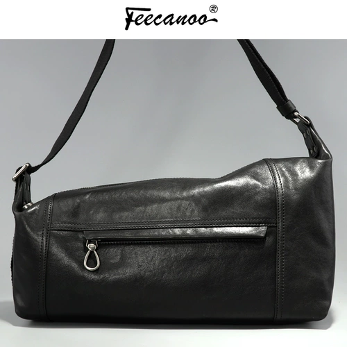 Кожаная сумка через плечо, ретро сумка на одно плечо, трендовый рюкзак для отдыха, 2020, из натуральной кожи