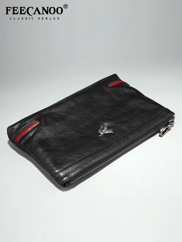 Сумка с петлей на руку, кожаная маленькая сумка клатч, барсетка, из натуральной кожи, в корейском стиле