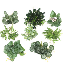 New simulation green plant Begonia leaf feel Watermelon leaf fern leaf Fulu Tong Clover landscape decoration small plant