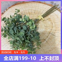 ins series simulation hand tie Eucalyptus decorative green plant money leaf Simple green plant with floral art