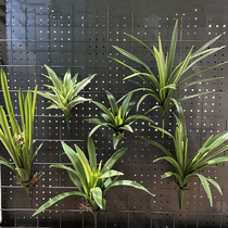 High simulation soft glue Cymbidium leaf hand feeling Chlorophyte leaf green plant flower trough wall large potted plant placed green plant