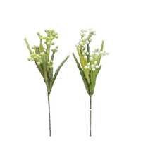 Simulation of single-branch coral sand algae pine fruit flower pot flower arrangement indoor soft floral accessories fruit shooting ornaments