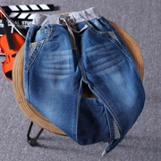 Quần jeans bé trai mùa xuân và mùa thu mỏng cotton thẳng quần trẻ em lớn 2019 phiên bản mới của quần mùa thu trẻ em Hàn Quốc - Quần