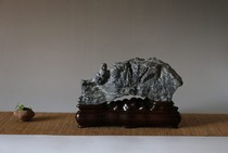 Lingbi stone natural raw stone white horse pattern stone Lingbi chime stone hand piece scholars study desk stone appreciation ornaments