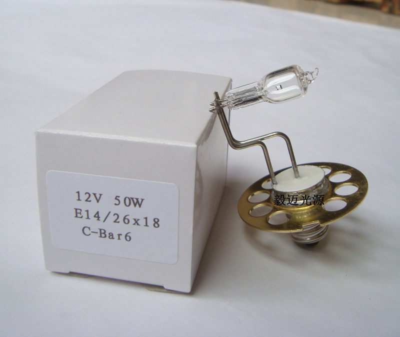 12V50W screw halogen lamp E14 Nine hole eye crack lamp microscope bulb Inami-50
