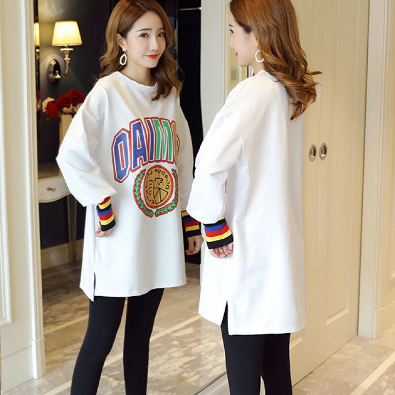 Pregnant women autumn suit early autumn pregnant 2020 new fashion loose coat long version pregnant women's clothing spring and autumn