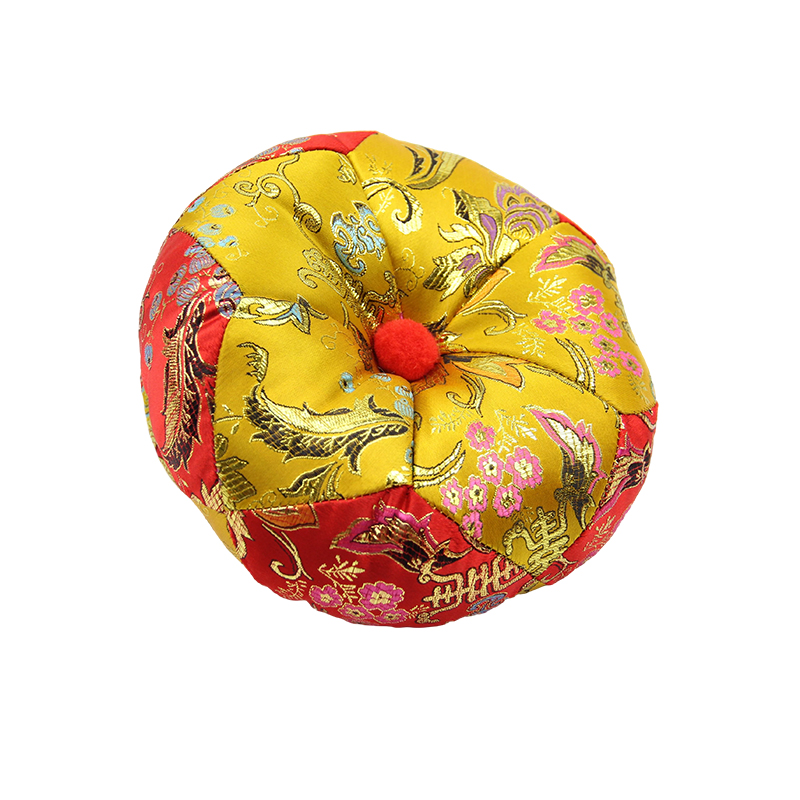 Bocan Church Cotton Mat Buddhist Accessories Wood Fish Copper chime cushion Cushion Embroidered embroidered colored silk satin mat
