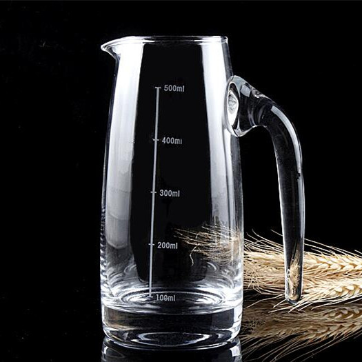 With handle with scale liquor dispenser glass jug hotel high quality