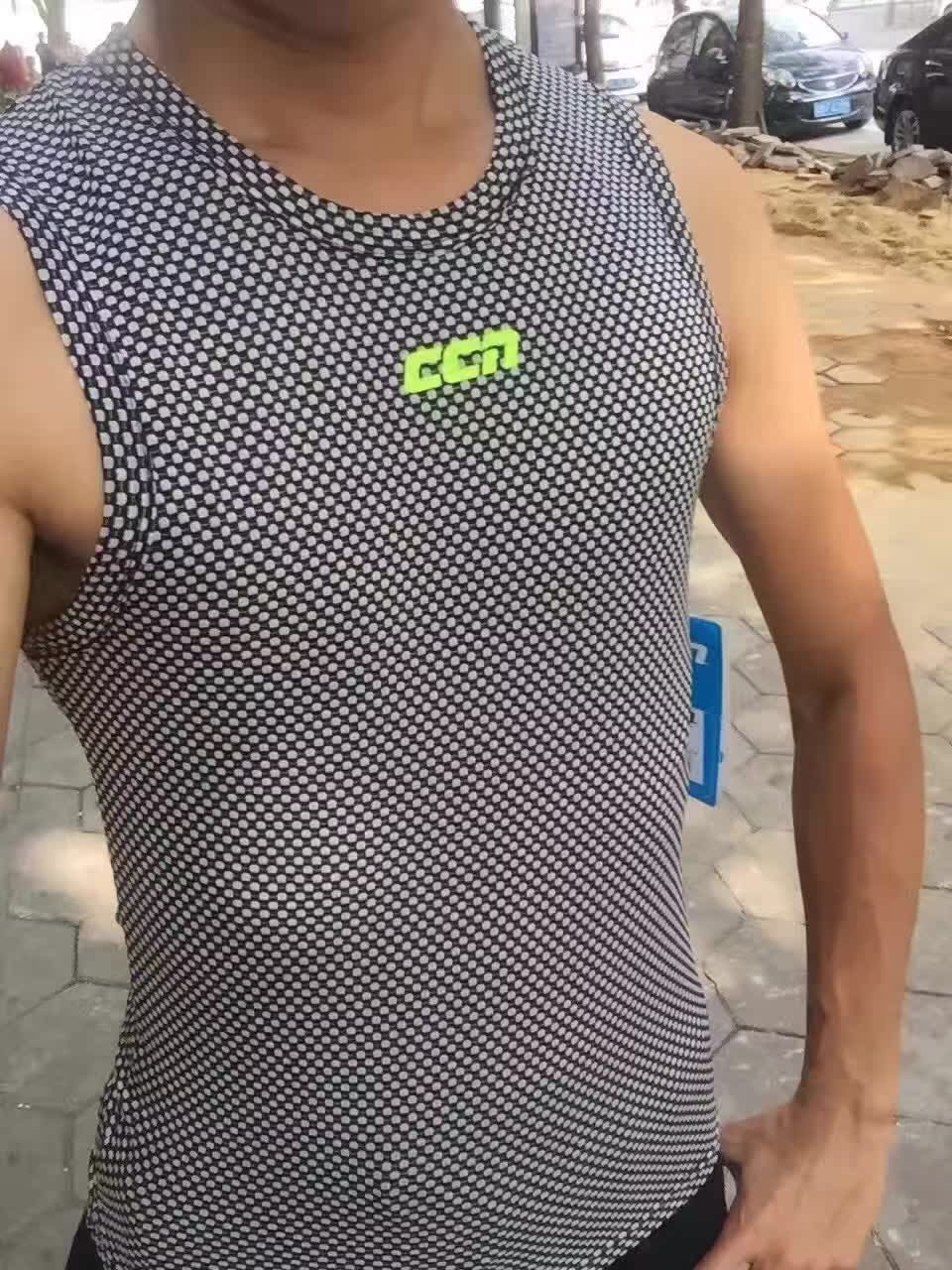 CCN riding clothes sweat shirt mesh fabric super absorbent black bottoming vest warm in autumn and winter