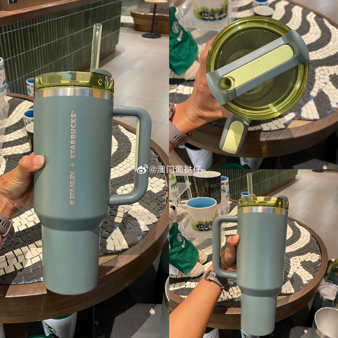 товар из китая 澳门香港星巴克stanley联名不锈钢吸管杯随行杯the quencher h2.0 Starbucks