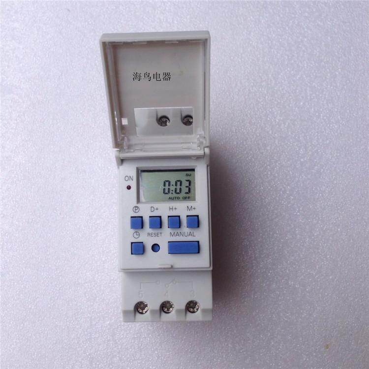Export foreign trade din rail type outlet timer English time control switch 220V power supply
