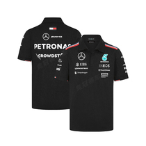 Mercedes-Benz F1 racing suit 24 new summer lapel short-sleeved POLO shirt mens quick-drying top custom clothing