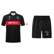 F1 racing suit T-shirt set 23 new Alfa Romeo team Zhou Guanyu same style POLO shirt short-sleeved men