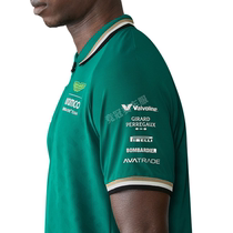 F1 racing suit Aston Martin Racing 24 new summer short-sleeved polyester quick-drying clothing mens POLO shirt custom