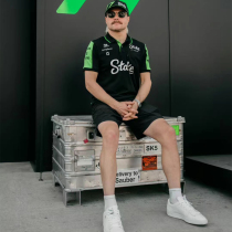 F1 racing suit Zhou Guanyu style clothes 2024 new Sauber team short-sleeved POLO shirt summer men can be customized