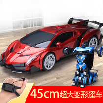 Childrens remote control deformed car toy charging electric drift racing watch gesture sensing Handle robot boy
