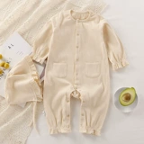 Детский демисезонный осенний хлопковый тонкий лонгслив подходит для мужчин и женщин для девочек для новорожденных, боди