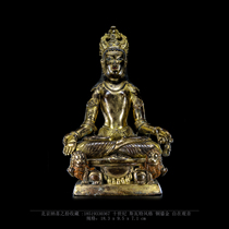 Naxi collection 10th century Swat style Tibetan Buddhism Free Guanyin old Buddha Statue Gilt copper Buddha hall dedicated