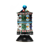 Naxi picks up Nepal bronze painted warp tube Buddhist supplies Buddha statues antique collection Buddha Hall