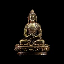Naxis collection of Nepalese bronze gilt Amitabha Buddhist supplies Buddha statues antique collection Buddha Hall