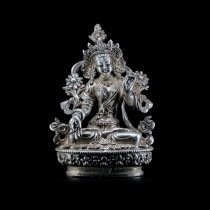 Naxis collection of Nepalese sterling silver white mother Buddhist supplies Buddha statues antique collection Buddha Hall