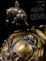 Naxis pick-up elephant Manibao Nepalese Buddha statue Tibetan antique bronze gilt art antique