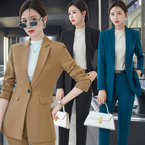 Senior sense yellow blazer women spring and autumn 2021 new leisure Net Red early autumn dress professional suit suit suit
