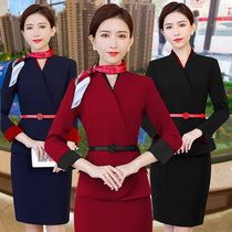 Professional wear suit womens dress overalls temperament goddess fan office worker jewelry store real estate front desk reception tooling