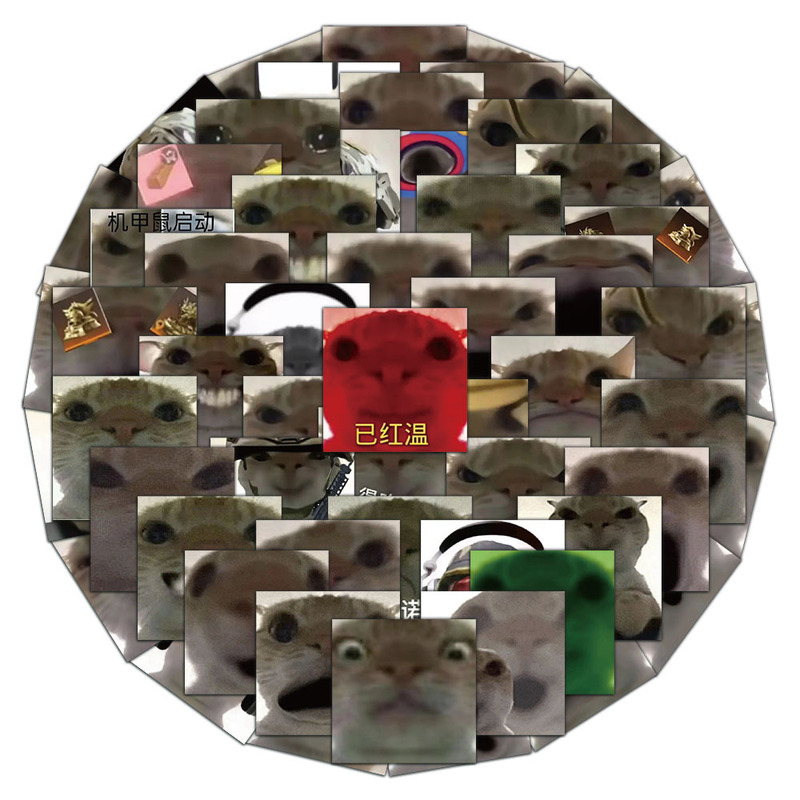 Peace Elite Metro Escape Stickers Big Head Cat Guangxi Master Tilted Head Cat Kitten Expression Pack Decorative Stickers Peace Elite Metro Escape Stickers Big Head Cat Guangxi Master Tilted Head Cat Kitten Expression Pack Decorative Stickers
