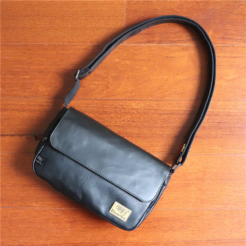 threebox new men's bag retro single shoulder Postbag Chauded satchel satchel women's single shoulder bag cross flip flop bag